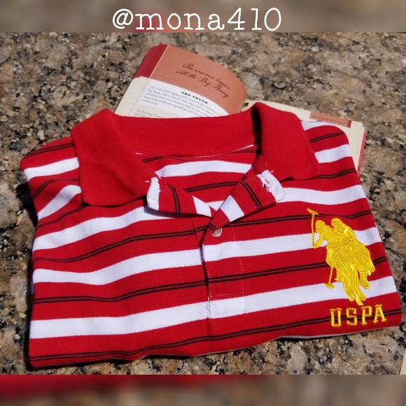 Red/White USPA Polo Shirt - Picture 2 of 3
